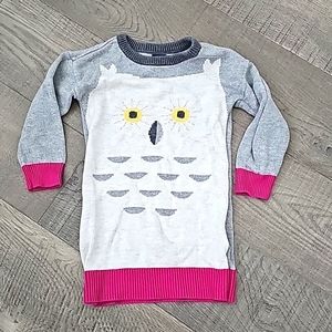 Baby GAP owl sweater dress size 3